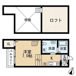 笹原駅 徒歩5分 1階の物件間取画像